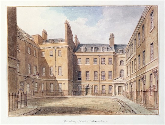 View of Downing Street, Westminster de John Buckler