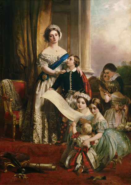 Queen Viktoria of England with her children de John Calcott Horsley
