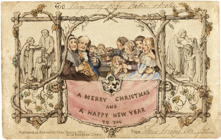The first Christmas card de John Callcott Horsley