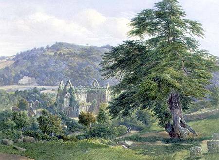 Tintern Abbey with the Wye Beyond de John Chase