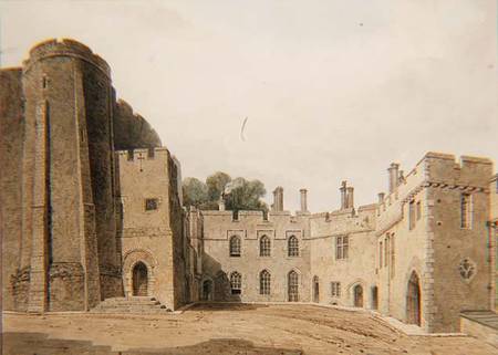 The Inner Court of Berkeley Castle, Gloucestershire, looking North-East de John Chessell Buckler