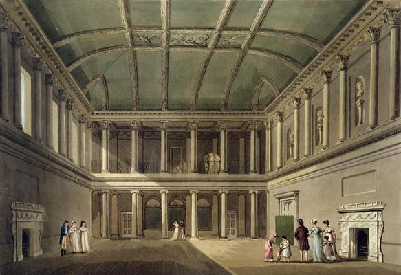 Interior of Concert Room, from 'Bath Illustrated by a Series of Views', engraved by John Hill (1770- de John Claude Nattes