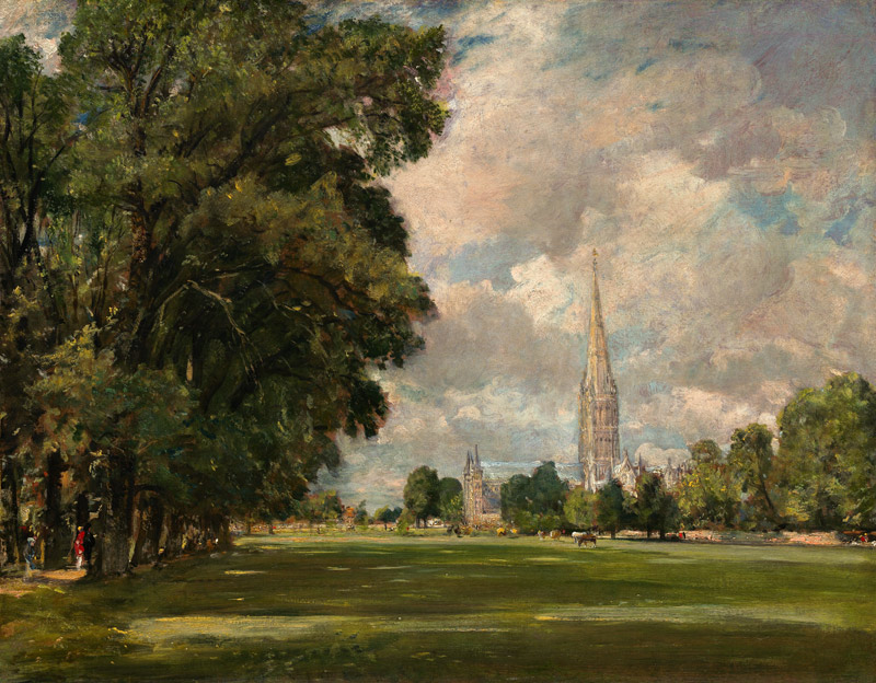 View of the cathedral of Salisbury. de John Constable