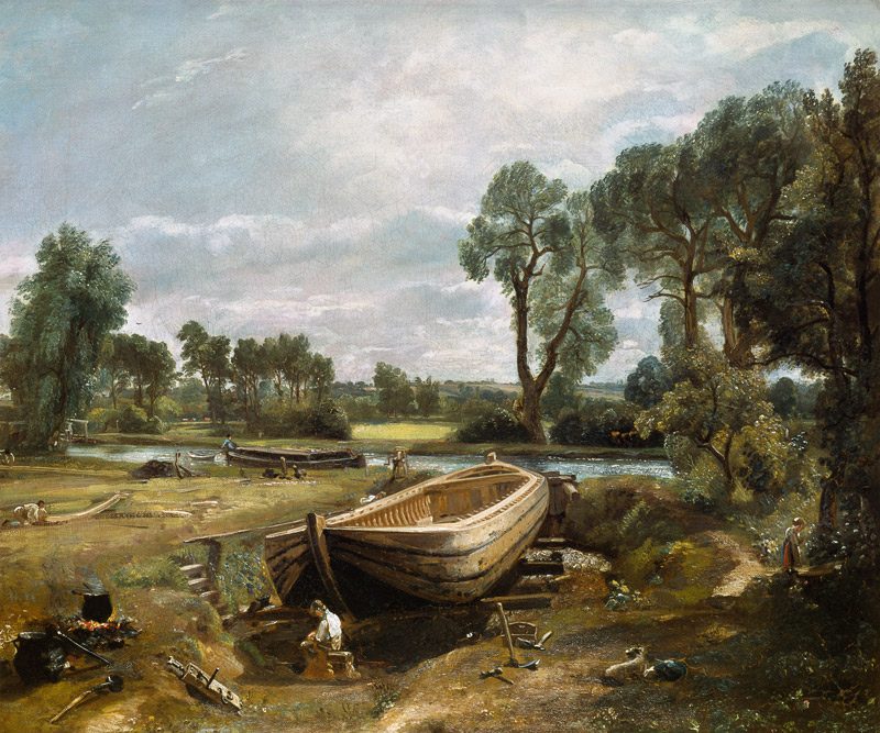Construcción de un barco de John Constable