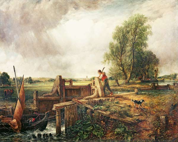 A Boat Passing a Lock de John Constable