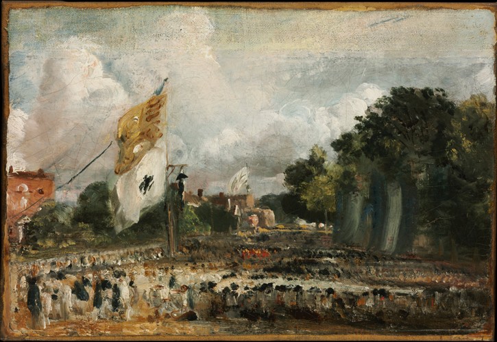 Celebration of the General Peace of 1814 in East Bergholt, 1814 de John Constable
