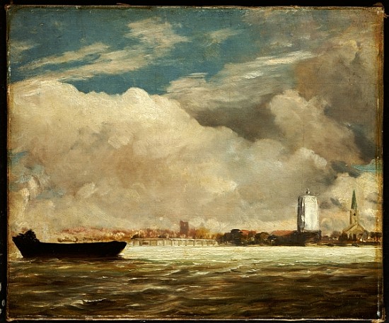 On the Thames near Battersea Bridge, c.1816 de John Constable