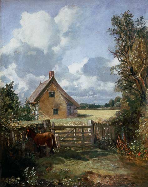 Cottage en un campo de maiz de John Constable