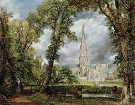 La catedral de Salisbury vista desde el jardín del obispo