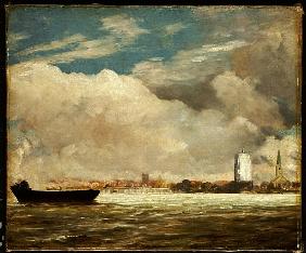 On the Thames near Battersea Bridge, c.1816