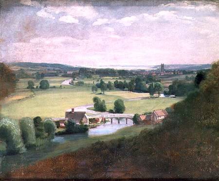 The Valley of the Stour with Dedham in the Distance de John Constable