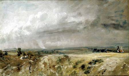 View on Hampstead Heath de John Constable