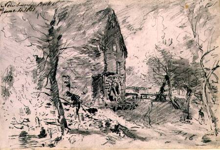 Watermill at Newbury (pencil) de John Constable