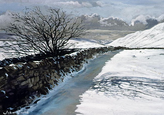 Snow Above Barbondale, Barbon, nr Kirby Lonsdale, Cumbria de John  Cooke