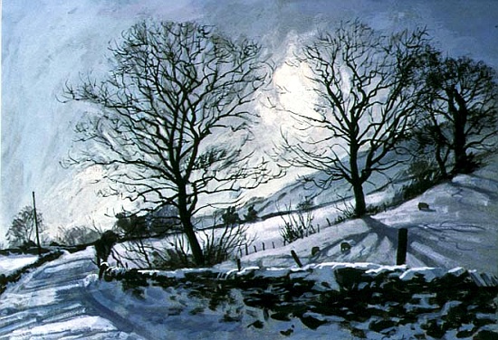 Winter Afternoon in Dentdale, 1991 de John  Cooke