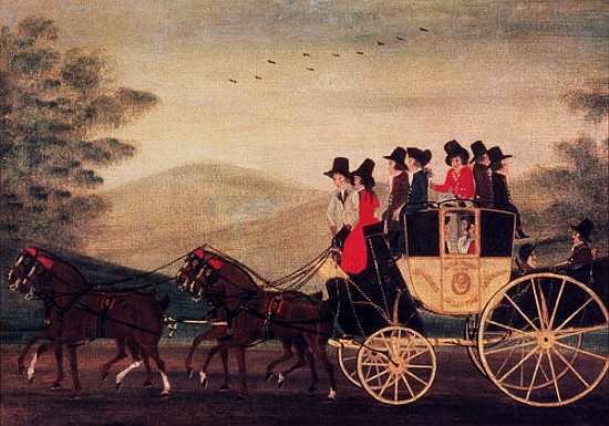 The Sudbury, Hedingham and Braintree Stagecoach, c.1813 de John Cordrey