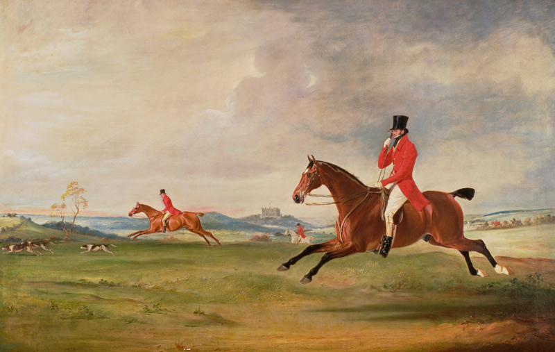 John, 5th Duke of Rutland, General Lord Charles Manners and General Lord Robert Manners Hunting de John E. Ferneley d.J.