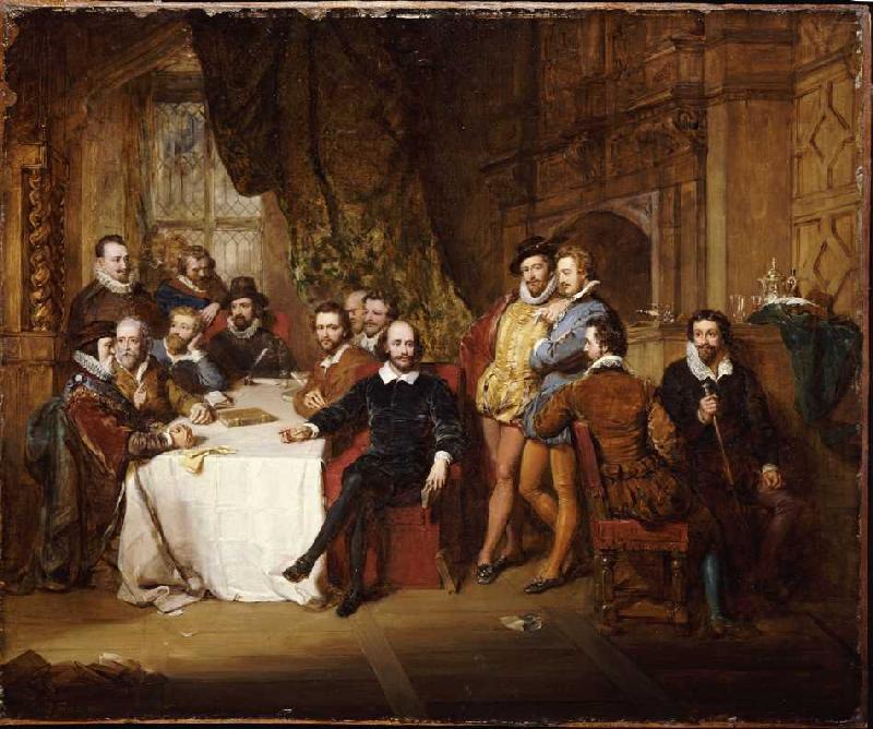 William Shakespeare and his friends in the inn Mer de John Faed