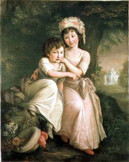 Portrait of Stephen Peter and Mary Anne Rigaud as Children de John Francis Rigaud