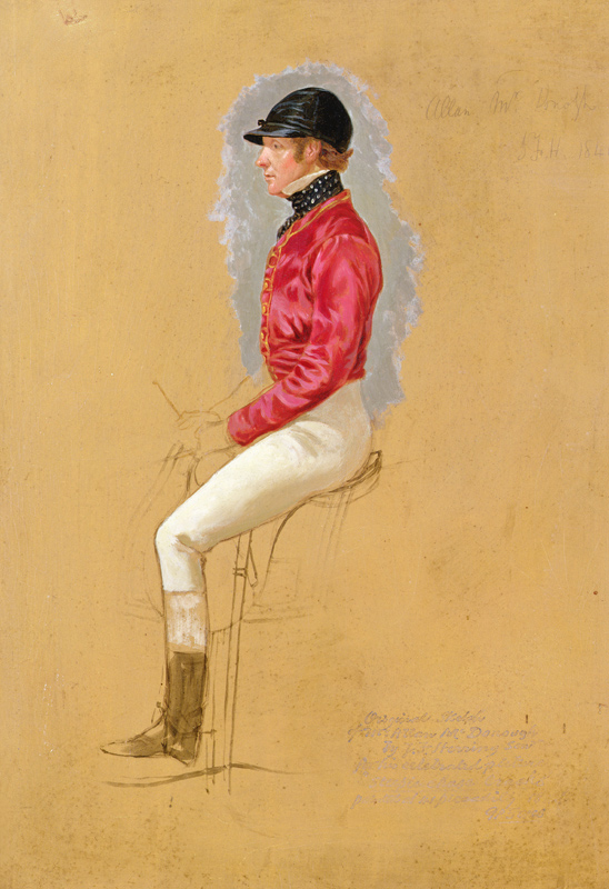 Portrait sketch of Mr Allen McDonough for 'Steeple Chase Cracks' de John Frederick Herring d.Ä.