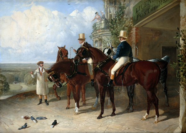 Postilions on her horses in expectation of a mail de John Frederick Herring d.Ä.