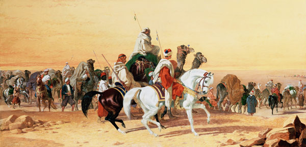 An Arab caravan de John Frederick Herring d.Ä.