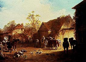 In the court of a village inn. de John Frederick Herring d.Ä.