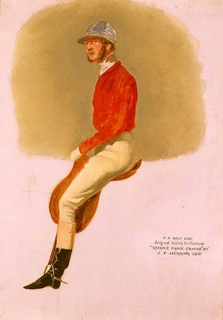 Portrait sketch of P.P. Rolt Esq. for 'Steeple Chase Cracks' de John Frederick Herring d.Ä.