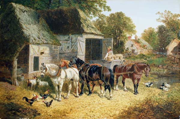 Horses in Harness de John Frederick Herring d.J.