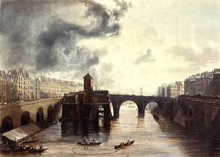 Pont Notre Dame, from 'Views on the Seine' de John Gendall