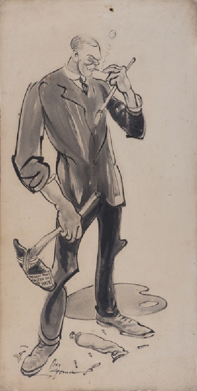 Portrait of Bert Thomas (pen & ink on board) de John Hassall