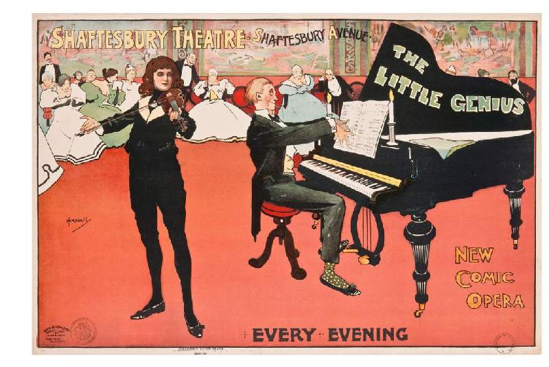 Shaftesbury Theatre. Shaftesbury Avenue. The Little Genius. New comic opera Every evening de John Hassall