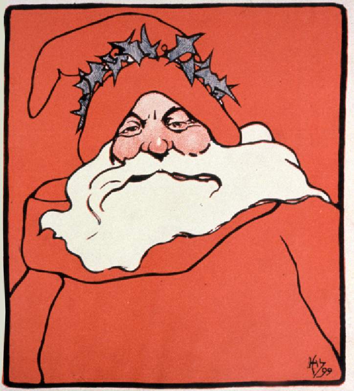 Father Christmas, cover of The Favourite, 1899 (colour litho) de John Hassall