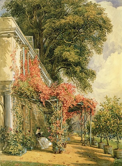 Garden Front of Mr. Robert Vernon''s House at Twickenham de John James Chalon