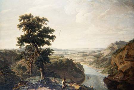 The River Severn, looking towards the sea de John James Chalon