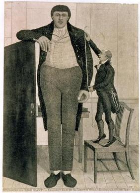 Mr O'Brien, the Irish Giant, the Tallest Man in the Known World Being near Nine Feet High, 1803 (etc