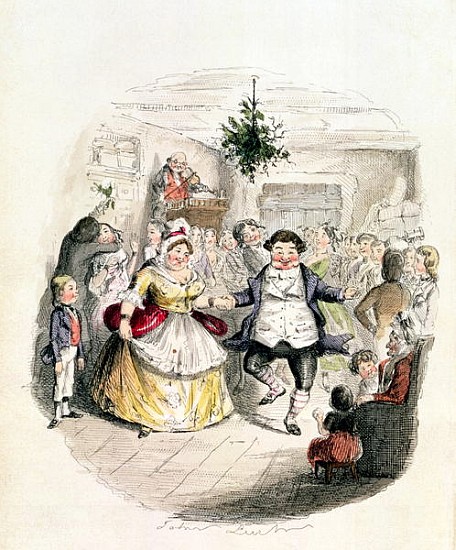 Mr Fezziwig''s Ball, from ''A Christmas Carol'' Charles Dickens (1812-70) 1843 de John Leech
