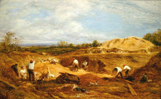 Kensington Gravel Pits (oil on canvas) de John Linnell
