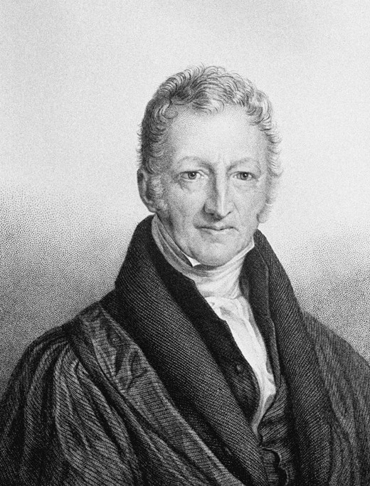 Portrait of Thomas Robert Malthus (1766-1834) de John Linnell