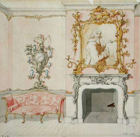 Proposal for a drawing room interior de John Linnell