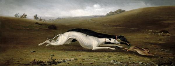 Hare Coursing in a Landscape de John Marshall