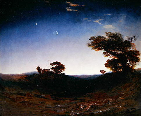 Moonlight (oil on canvas) de John Martin