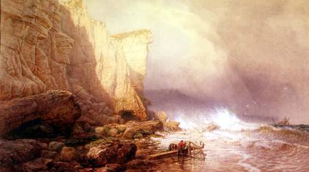 Stormy Weather, Clearing Seaton Cliffs, South Devon de John Mogford