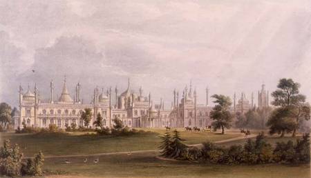 The West Front from Views of the Royal Pavilion, Brighton de John  Nash