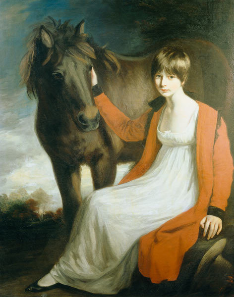 Portrait of Miss Emily Beauchamp with her Pony de John Opie