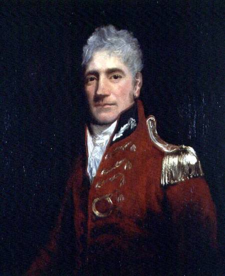 Possibly a portrait of Major General Lachlan Macquarie (1761-1824), Governor of New South Wales 1809 de John Opie
