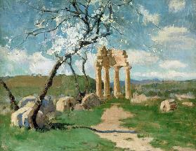 Almond Trees and Ruins, Sicily