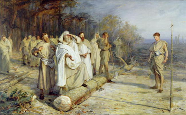Fixing the Site of an Early Christian Altar, 1884 (oil on canvas) de John Pettie