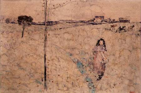 Girl in a Meadow de John Quinton Pringle