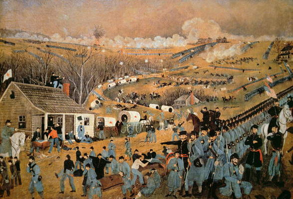 Battle of Fredericksburg, 1862 (colour litho) de John Richards
